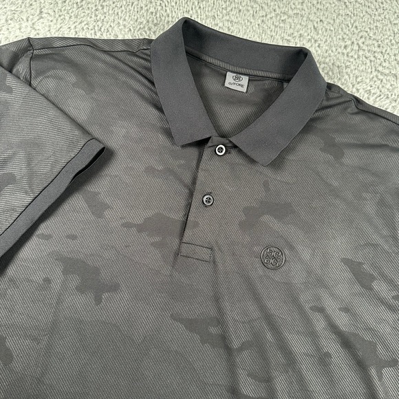 G/FORE Polo Shirt Men's Black XL Camo Performance Stretch Golf Athletic - Picture 1 of 9